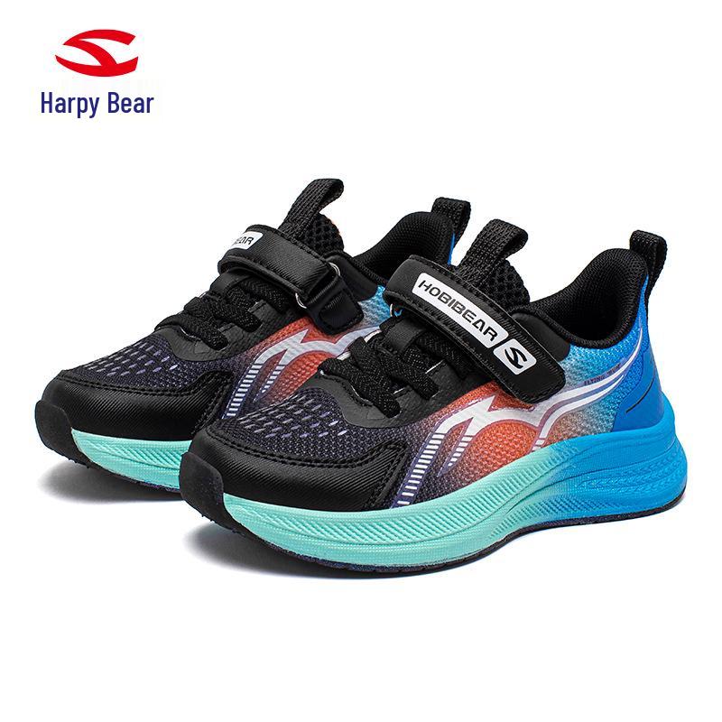 

Детские весенне-осенние беговые кроссовки Habi Bear для мальчиков и девочек - Большие дети, двойная сетка, противоударные кроссовки 27