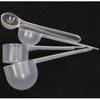 ONLYKXY 4pcs Clear Long Handle Plastic Measuring Spoons Coffee Protein Milk Powder Scoops Spoon Kitchen Tools (1g/3g/5g/10g)