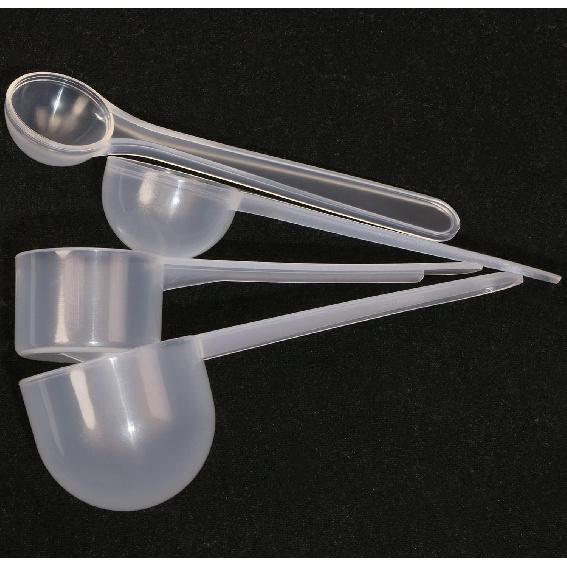 ONLYKXY 4pcs Clear Long Handle Plastic Measuring Spoons Coffee Protein Milk Powder Scoops Spoon Kitchen Tools (1g/3g/5g/10g)