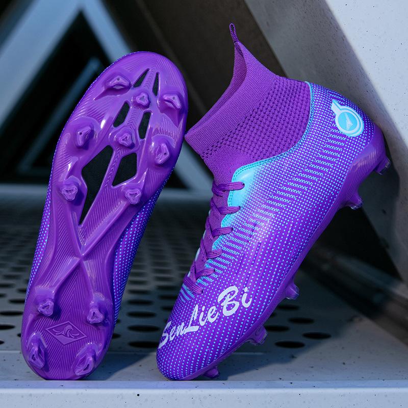 

Large size high-top sneakers for boys and girls, training shoes, long nails, broken nails, adult non-slip spikes, football shoes 33