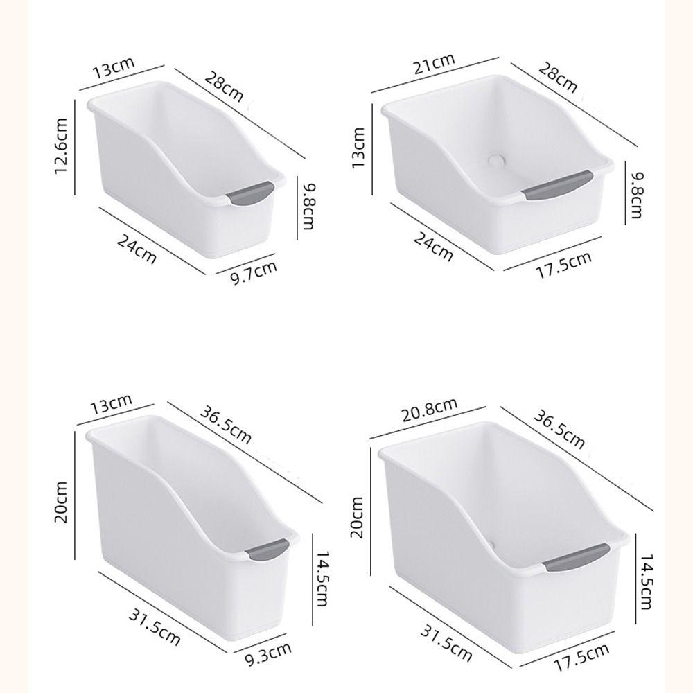 With Bottom Pulley Storage Box Plastic Desktop Organizer  Home Kitchen Office