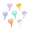 Colorful Resin Heart Balloon Keychain Pendant - DIY Jewelry Accessory