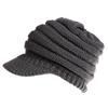 Ins neue gestrickte Baseballkappe für Damen ohne Logo offene Zopfmütze Hüte für Damen und Herren Skisportmütze