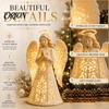 Prayer Angel Statue Decoration Guardian Figurine with Warm LED Light for Christmas Decor, Praying Inspirational Gifts Women Tabletop Night Lamp