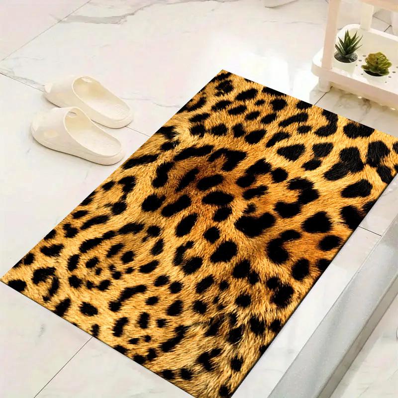 Leopard Pattern Carpet Rug for Living Room Bedroom Home Sofa Decoration,Kids play Non-slip Floor Mat