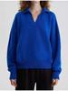 Casual Knit Sweater Pullover Basic Polo Collar Long Sleeve Slim Fit T-shirt Female Autumn Winter Jumpers Top