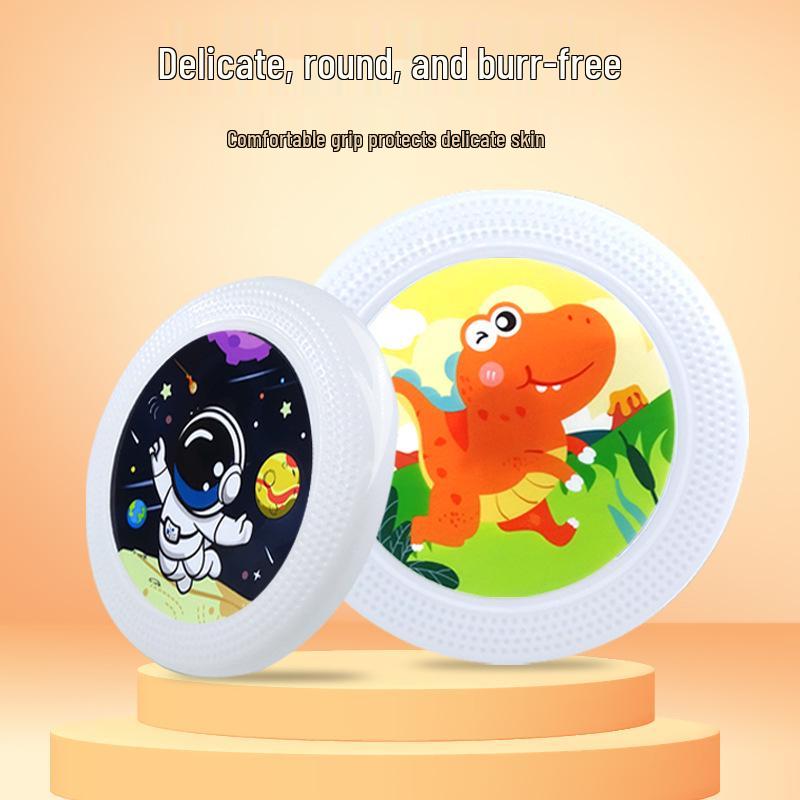 Kids' Light-Up Soft PU Rubber Frisbee: Outdoor Flying Disc & Sensory Training Toy