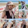 Summer Sun Hat For Women With Adjustable Large Brim Foldable Uv Sunshade Cap