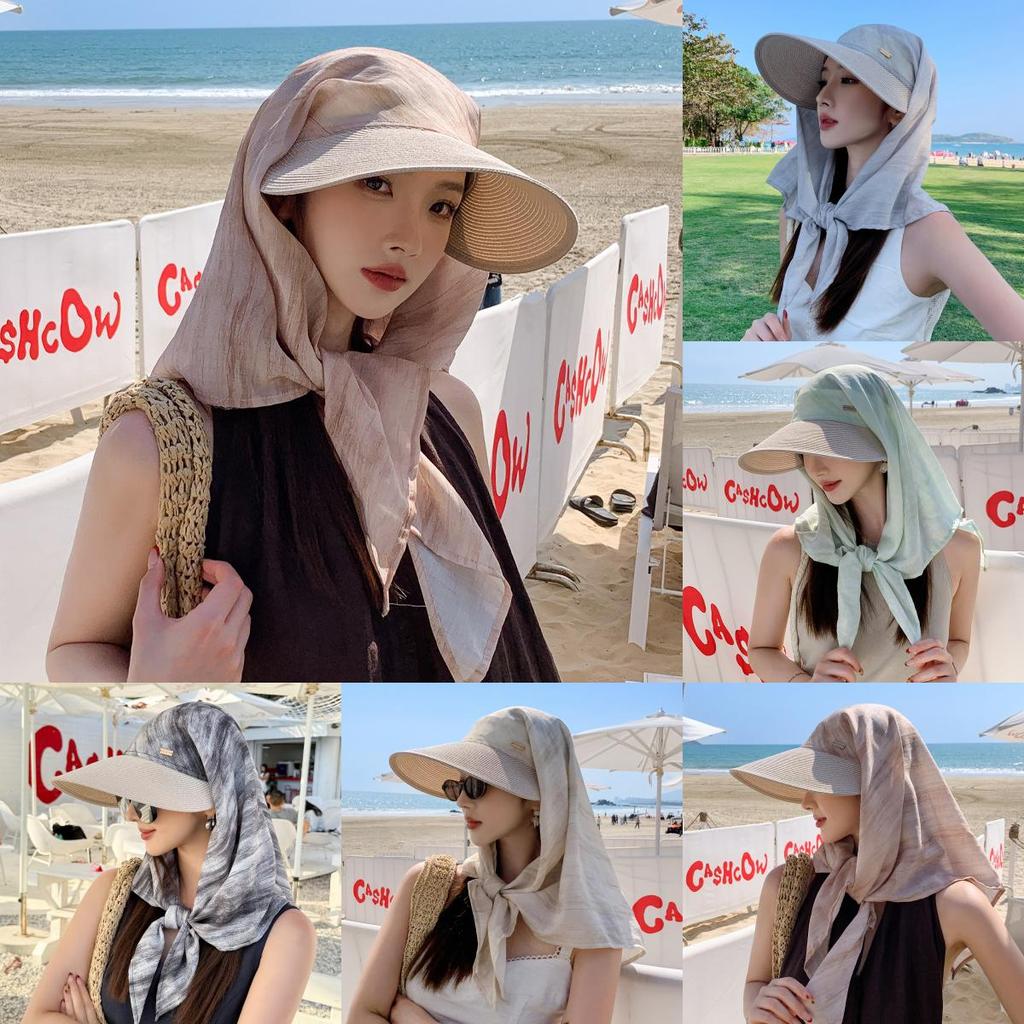 Summer Sun Hat For Women With Adjustable Large Brim Foldable Uv Sunshade Cap