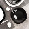 Small Dessert Plate for Cake, Desserts, Snacks, Black Luna 20.5 cm