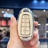 Premium Soft TPU Key Fob Cover with Keychain for Hyundai Palisade 2023 Elantra GT Santa Fe 5 Buttons Car Accessories