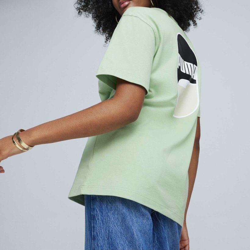 Puma Downtown 180 Logo Tee Casual Round Neck Short Sleeve T-Shirt Unisex Tops Light-Green 626086-89