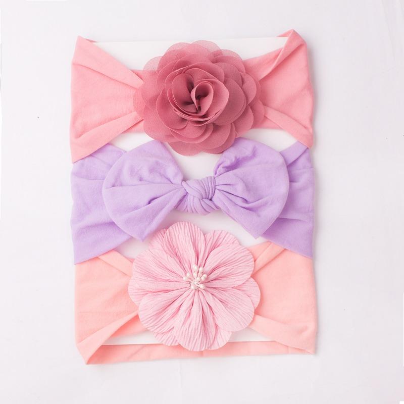 Cute Baby Headband Combination, Comfortable Soft Flower Baby Headscarf, Children's Accessories
