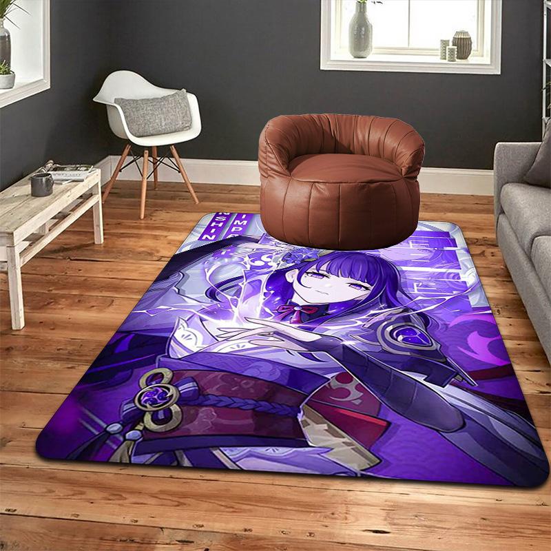 Raiden Shogun Rug Floor Mat for Living Room or Bedroom Soft and Comfortable Carpet a Gift for Birthday and Holiday.DFF0925378
