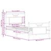 Bed Frame without Mattress Sonoma Oak Finish 75 x 190 cm Engineered Wood