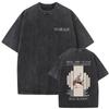 Rapper Bad Bunny Face Vintage Washed Tshirt Debi Tirar Mas Fotos DTMF World Tour  T Shirts Mens Fashion Hip Hop Tshirts