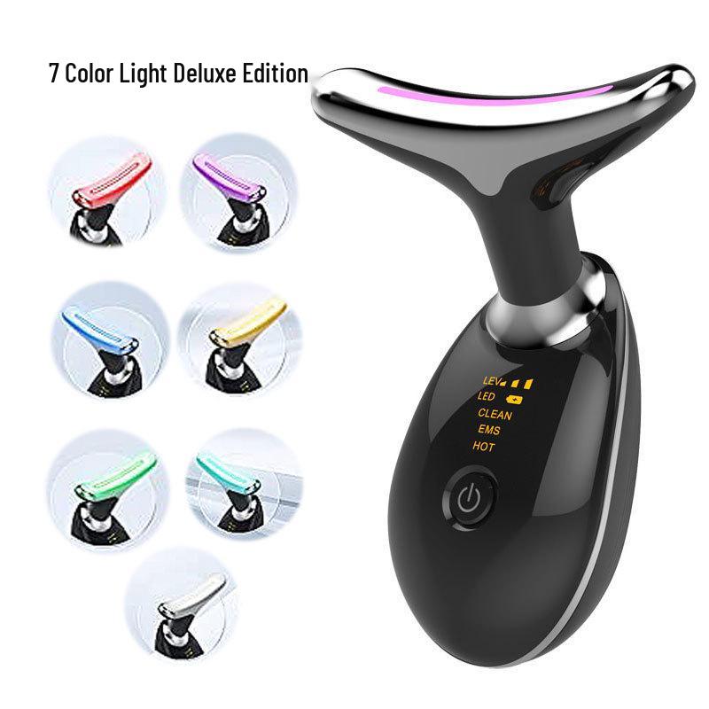 Photon Therapy Neck & Face Massager: Double Chin Reducer and Skincare Tool