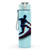 1PC Soccer Player Silhouette Print 750ml Color Plastic Sports Water Bottle Leakproof Flip Straw Lid Suitable for Sports Office Home Use