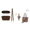 Lan Bao Fan Cow Leather Shopping Bag Accessory Women's Brown/Ecru DW-ZGA313