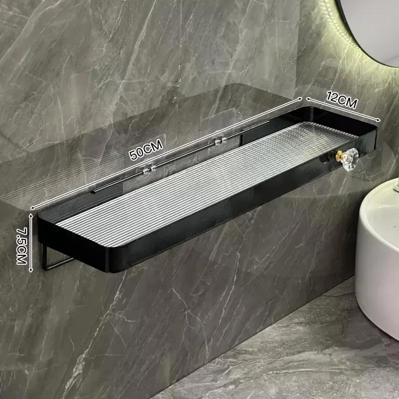 Goldenes Lagerregal ohne Bohren Badezimmer Waschbecken Waschschale Wandmontage Kosmetik-Lagerregal Badezimmerzubehör Regale