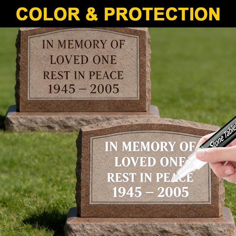 Pet Tombstone Touch Up Paint Pen, Metal Pen for Repairing Inscriptions, Touch Up Paint, High Temperature Resistance, Waterproof, Not Easy To Fade