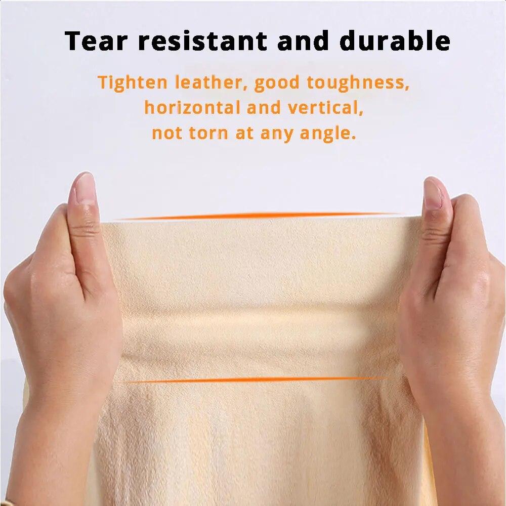 40x70CM Natural Deer Skin Cleaning Cloth for Car Wash Care, Quick Dry Cleaning Towels, High Water Absorption Glass Drying Cloth