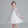Kids Girls Korean Style Long Sleeve Princess Puffy Tulle Flower Girl Party Dress