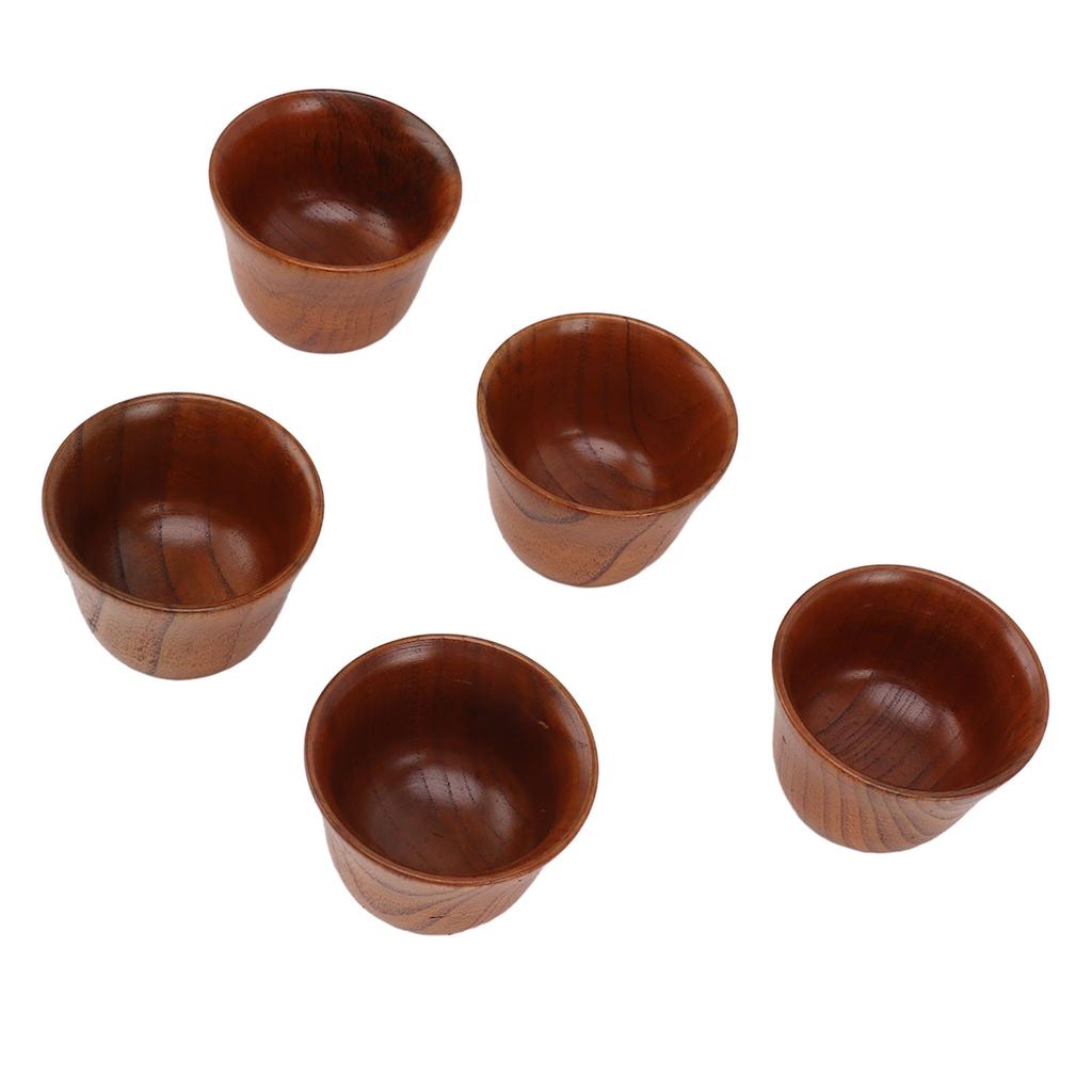 Wooden Tea Cups Handmade Multifunctional Safe Eco Friendly Solid Wood Teacups for Drinking Tea