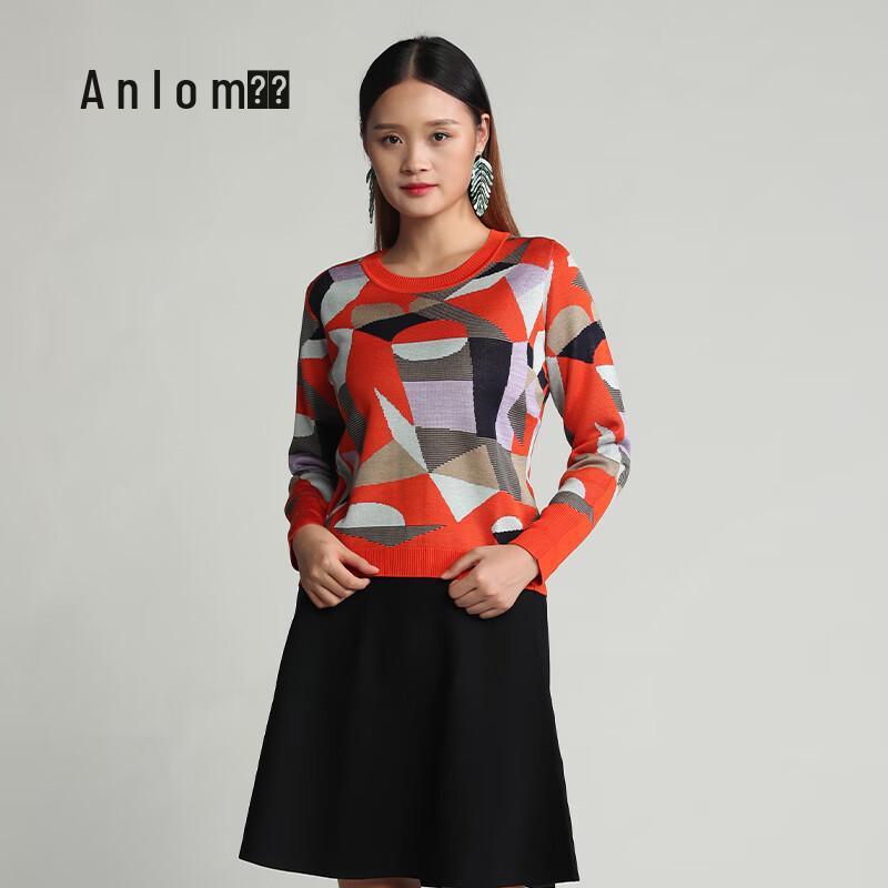 

Женский топ с принтом Anlom из тутового шелка, с длинным рукавом и круглым вырезом 3XL