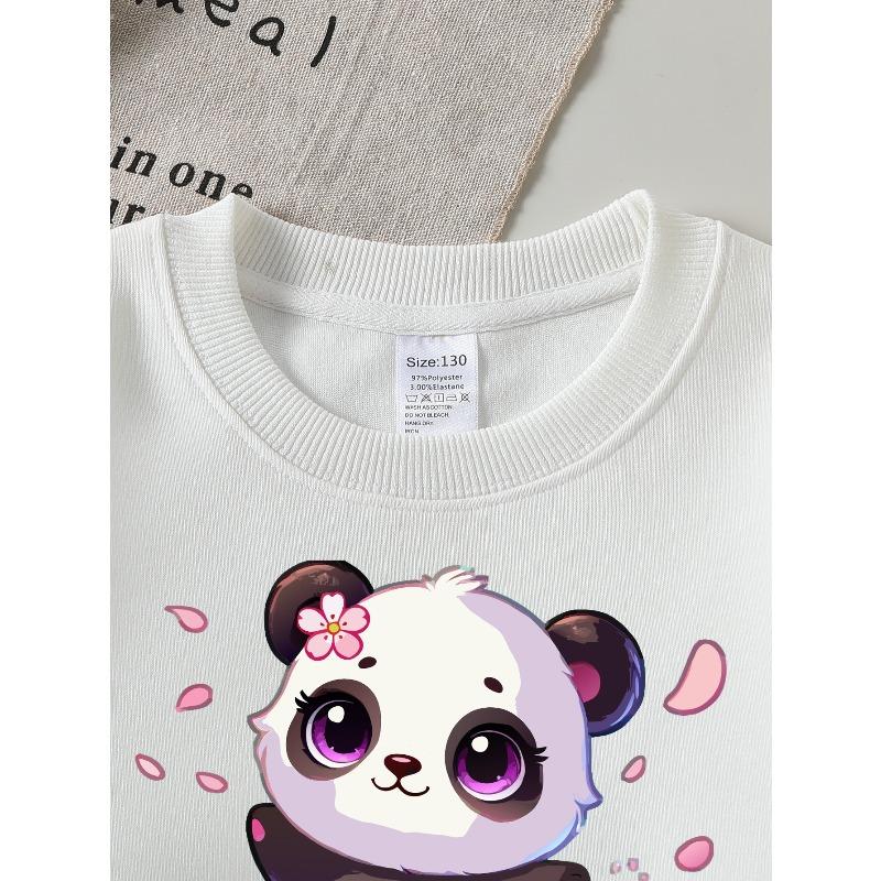 European sizes Kids' Casual Printed Round Neck Pullover, Kids' Fashion Round Neck Sweatshirt with Adorable Animal Prints, Casual Comfortable