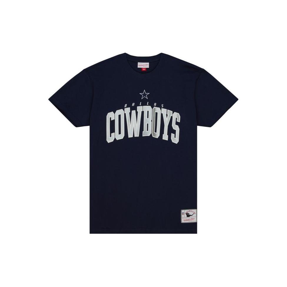 Mitchell Ness T-Shirts Men's Navy Crew Neck Moderate Straight Fit TCRW6675-DCOYYPPPDABL