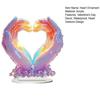 Heart Gesture Ornament Valentine's Day Love Heart Ornament Colorful 2D Flat Acrylic Tabletop Decoration Gift for Anniversary Engagement Wedding