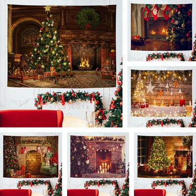 Christmas Tapestry European and American Style Home Decoration Christmas Bedroom Room Background Cloth