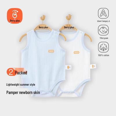 Baby Sleeveless Combed Cotton Bodysuit (2-Pack)