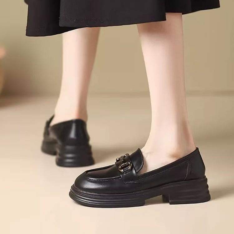 Platform women's new spring and autumn 2025 Mary Jane single shoes college small leather shoes