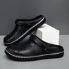 Half Pack Summer Men's Clogs Simple Retro Sandals Slippers For Men Dual-use Outdoor Beach Sandals Plus Size 40-47