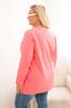 Women's Plus Size Cotton T-shirt with Round Neck Pink 4XL/5XL