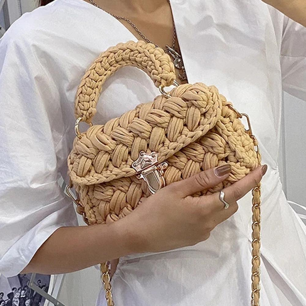 New Fashion Female Rope Chain Bag Street Trend One Shoulder Messenger Bag