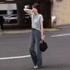 Women's Minimalist Solid Color Short Sleeve T-shirt