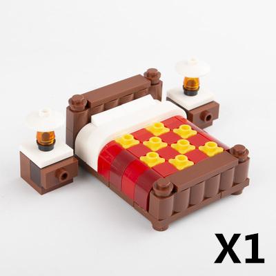 DIY City Decoration Home Building Block Accessories Bed TV Sofa Refrigerator Dining Table Sweeper Phone Brick Gift Toy Kids J078
