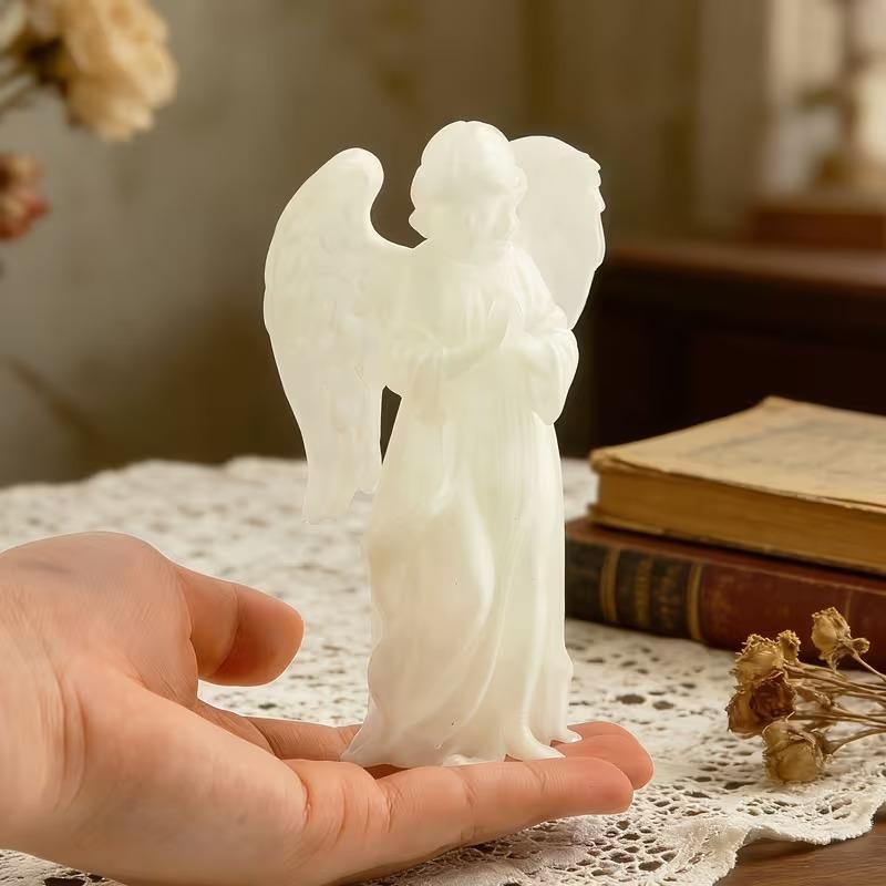 Adorable Glow in the Dark Angel Figurines with Fairy Elements for Tranquil Home Decoration