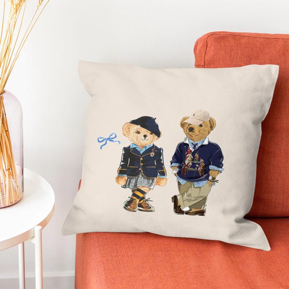 Fashion Bear P-PoloS Pillow Case Pillow Case Living Room Sofa Cushion Cover Suitable For Home Bedroom Room Decoration
