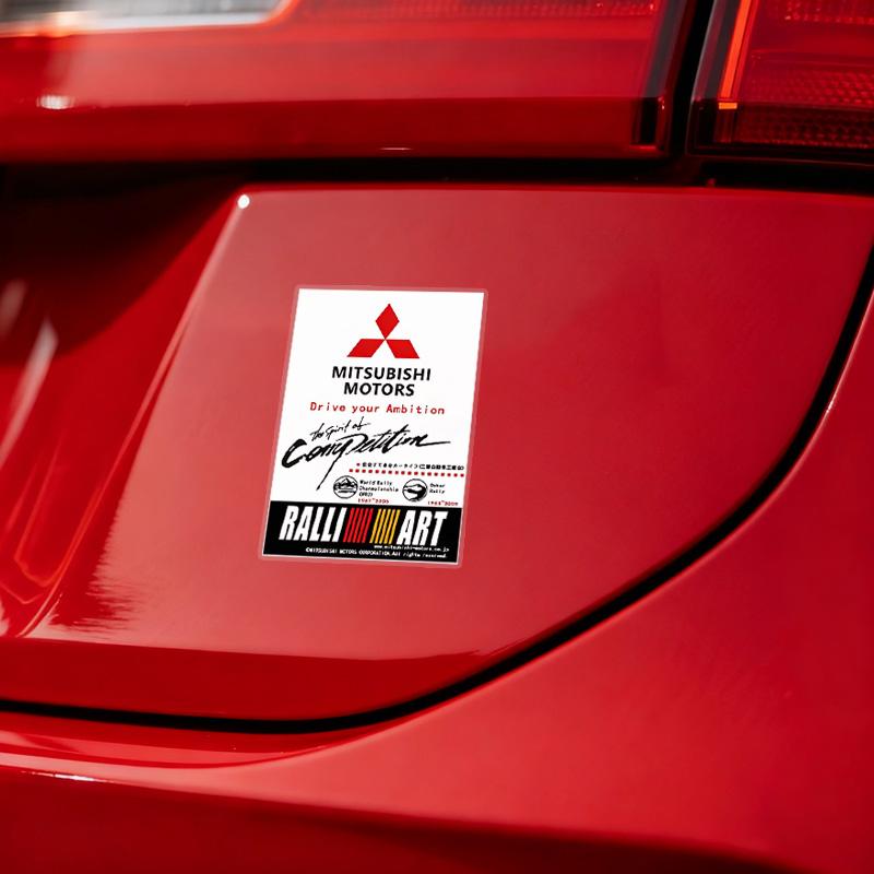 ydzh7 Car Front Windshield Static Sticker Waterproof Static Decal Fit For Mitsubishi Outlander Xpander Colt ASX Delica Pajero RALLIART