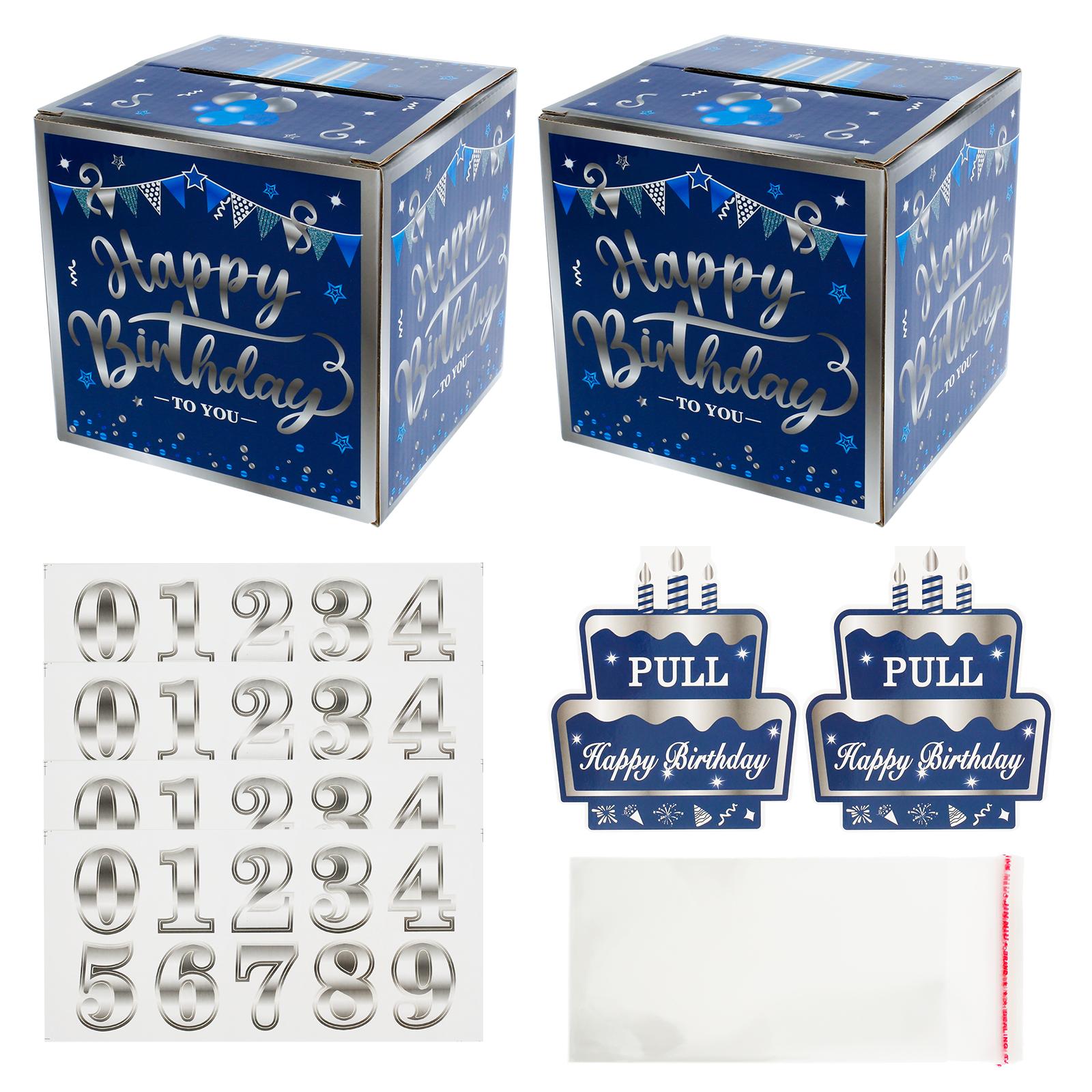 

Набор из 2 коробок для денег на день рождения, креативная подарочная коробка для денег на день рождения, изысканная подарочная коробка для денег на день рождения, сделай сам other