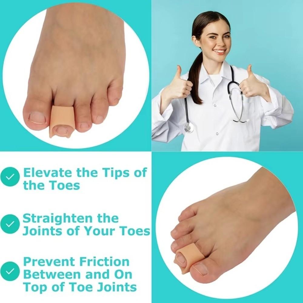 1 pair Toe Splint Toes Separator Nude Hammer Toe Straightener Toe Corrector  Curled Toes