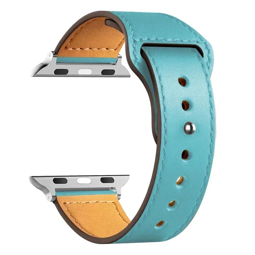 Sport Loop Leather Band For Watch Straps 41mm/45mm 42mm 46mm 40-44mm Bracelet iWatch Series 10 9 8 7 4 5 6 Se Ultra 2 49mm