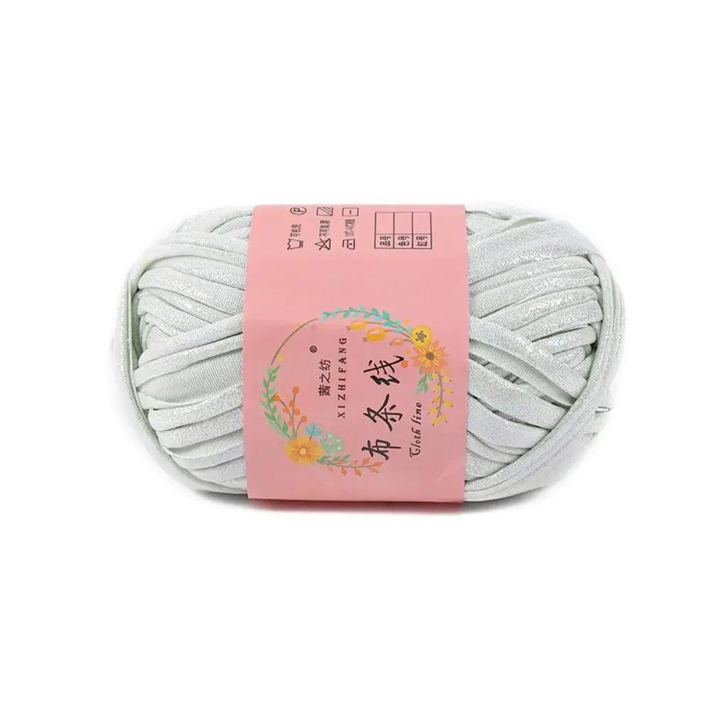 100g Imitationsläder Glänsande Virkgarn DIY Handstickningsgarnnystan För Väska Filt Kudde T-shirt Stickning Virkgarn