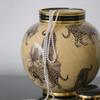 Ceramic Vase Handmade Porcelain Imitation Tiger Pattern Flower Vase Ceramic Handicraft Porcelain Bottle Home Decoration
