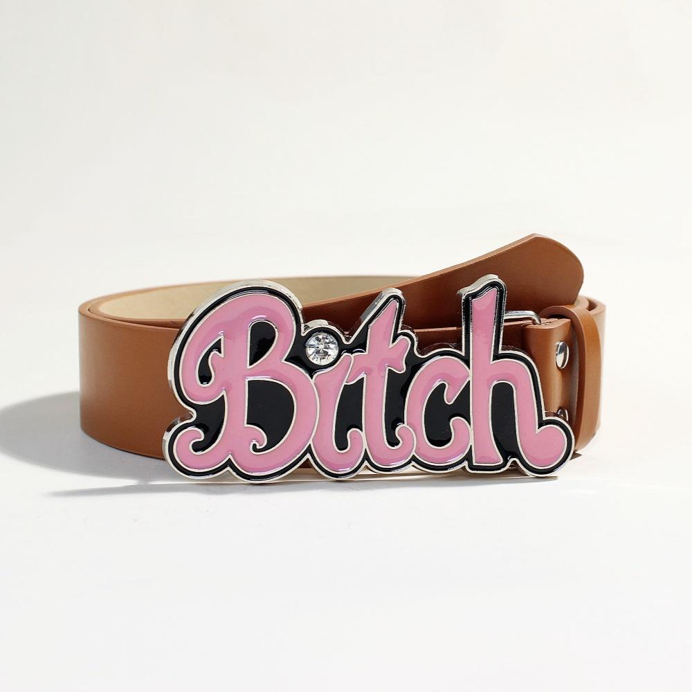 

Широкий пояс в стиле панк, персонализированные женские джинсы, универсальный пояс розового цвета для женщин 110Cm long