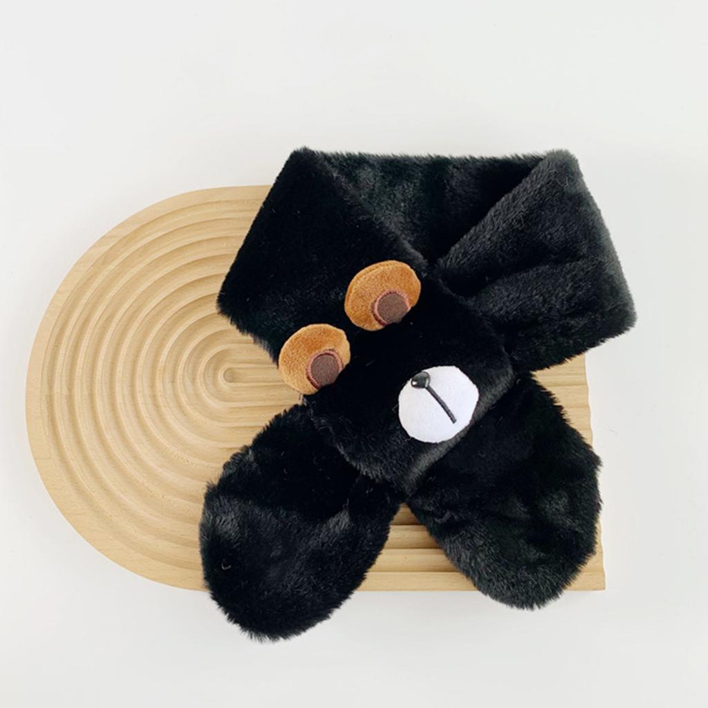 Baby Winter Warm Bear Scarf Plush Neckwrap Toddler Breathable Outdoor Neck Scarf